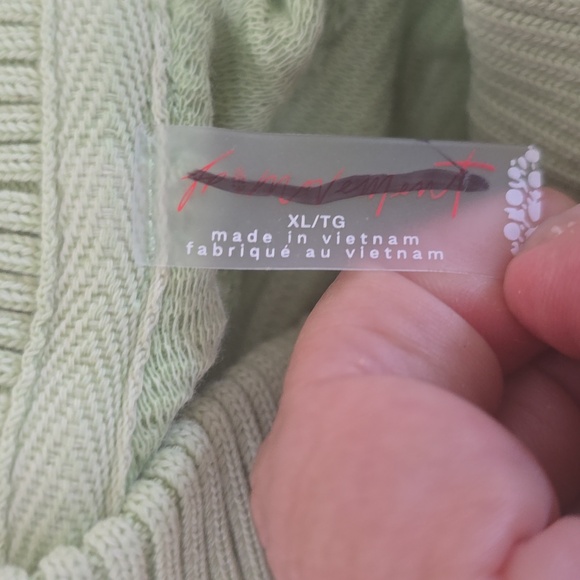 FREE PEOPLE So Fly Henley Layer Snap Front Pullover Lightening Lime XL RARE NWOT - Picture 11 of 13